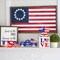 4th of July Decor Patriotic Decorations 4Pcs Wooden Star USA LOVE Car Sign Fourth of July Tabletop Decorations Memorial Day Red White and Blue Decor